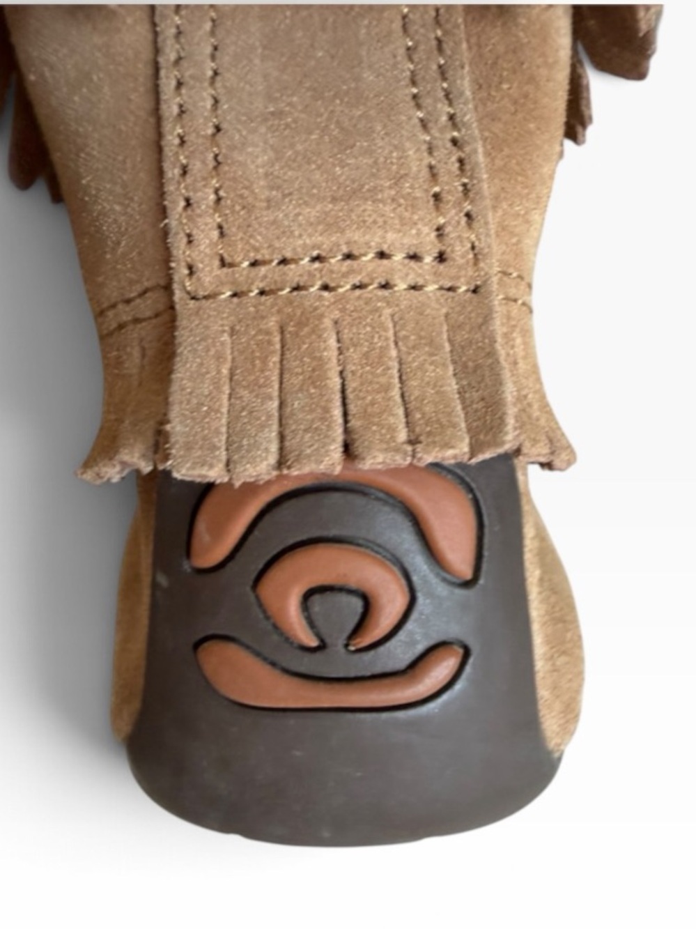 Manitobah Mukluks leather tan beaded slip on ankle moccasin women’s 10 men’s 8 - Picture 11 of 15